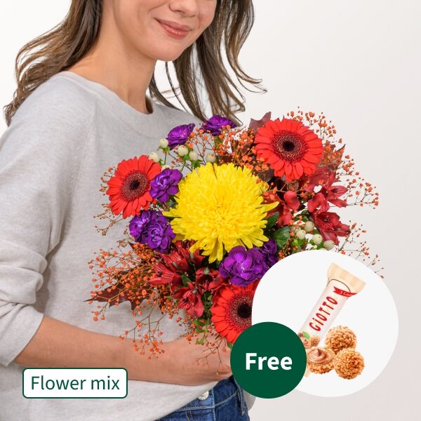 Blumenmischung Herbstliebe mit 3 Ferrero Giotto