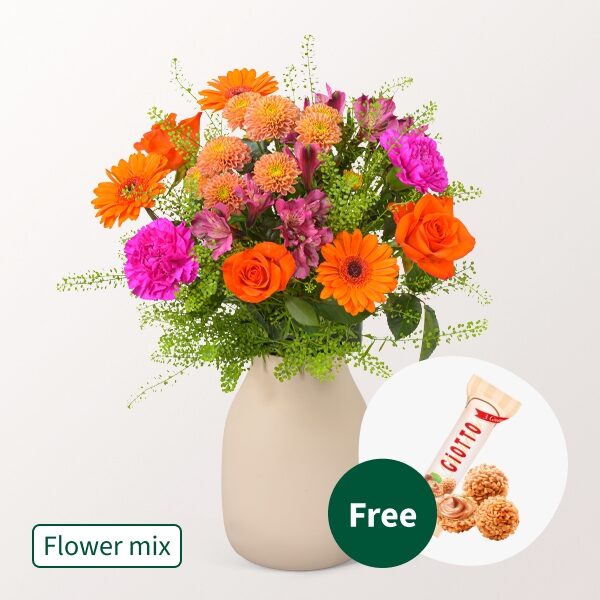 Blumenmix HerbstgefÃ¼hl mit 3 Ferrero Giotto