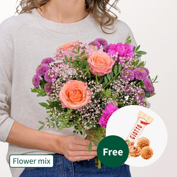 Blumenmix Blütenfreude mit 3 Ferrero Giotto