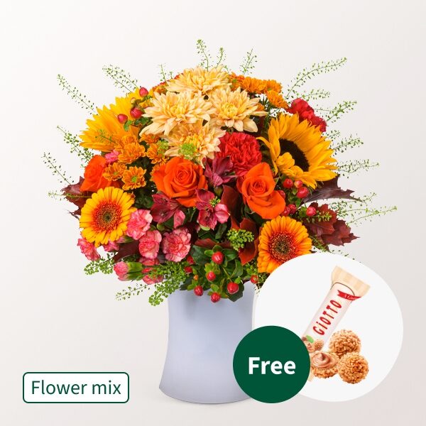 Blumenmischung Indian Summer mit 3 Ferrero Giotto