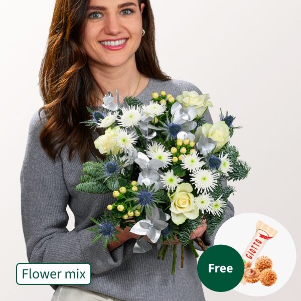 Blumenmischung Shiny Winter mit 3 Ferrero Giotto