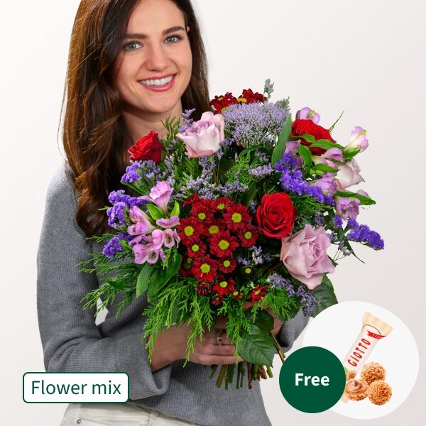 Blumenmischung Lebensfreude mit 3 Ferrero Giotto