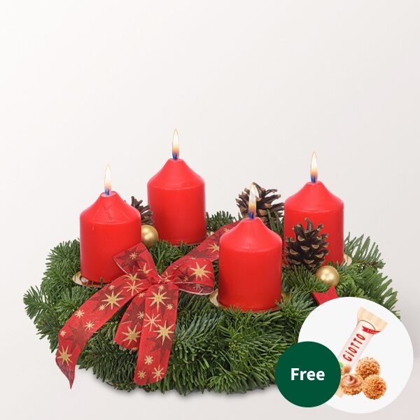 Kranz Classic Advent (Ø 30 cm) mit 3 Ferrero Giotto