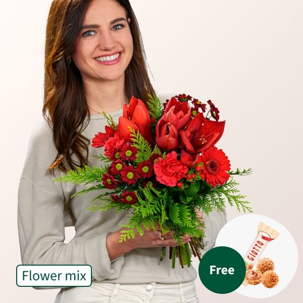 Blumenmischung Winterblumen mit 3 Ferrero Giotto