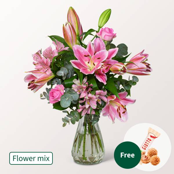 Blumenmischung Mutterfreude mit 3 Ferrero Giotto