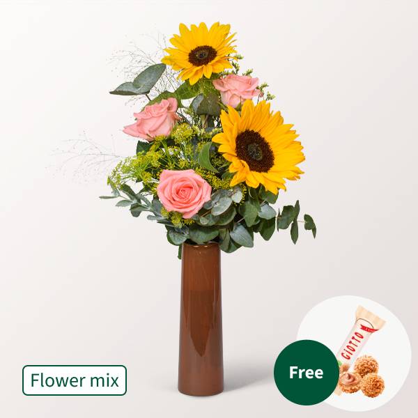 Blumenmischung Superheldin mit 3 Ferrero Giotto
