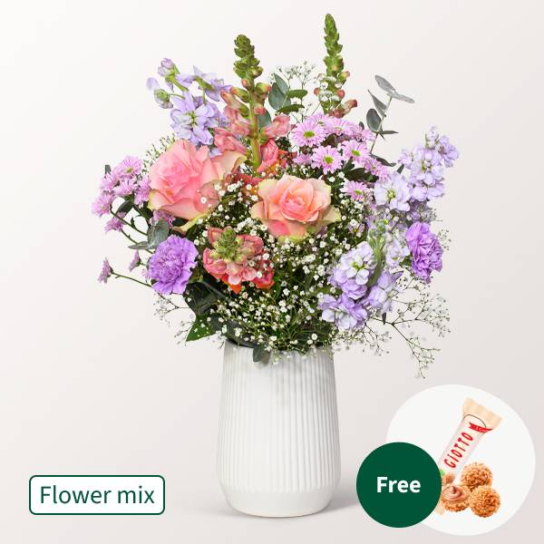 Blumenmischung Blutenlied mit 3 Ferrero Giotto