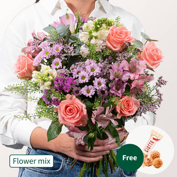 Blumenmix Landpartie mit 3 Ferrero Giotto