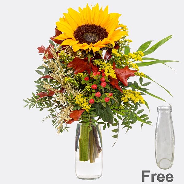 Blumenstrauß Lebenslust mit Vase