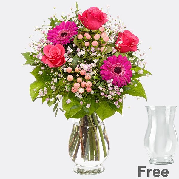 Blumenstrauß Blutenkuss mit Vase