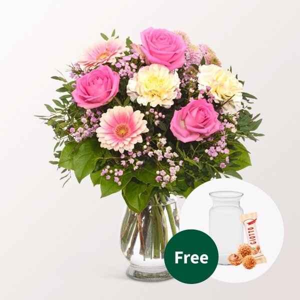 Blumenstrauß Herbstglück mit Vase