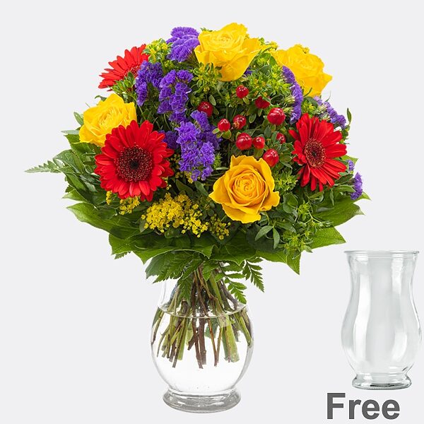 Blumenstrauß Blã¼Tenfee Mit Vase