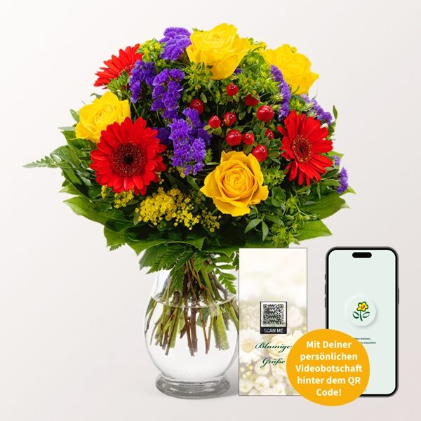 Blumenstrauß Blütenfee mit Vase