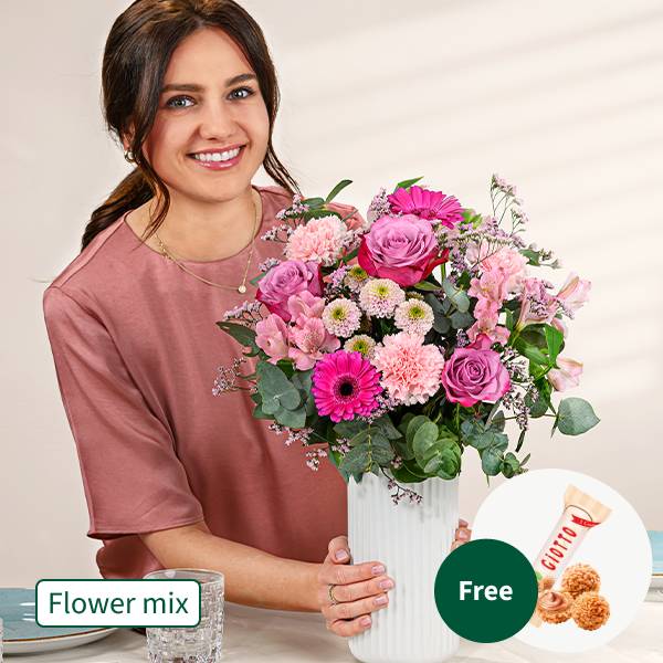 Blumenmischung Süße Träume mit 3 Ferrero Giotto
