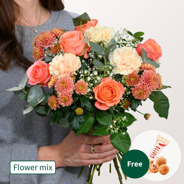 Blumenmix Blumengedicht mit 3 Ferrero Giotto