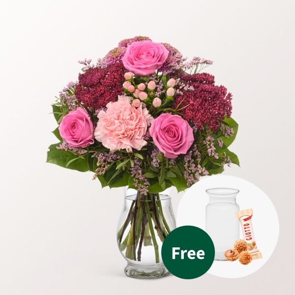 Blumenstrauß Lebensfreude mit Vase