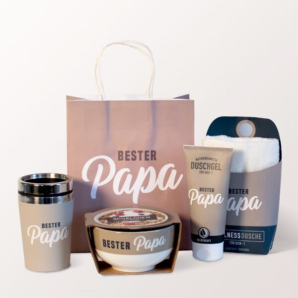 Geschenkbox „Kleine Auszeit für Papa“.