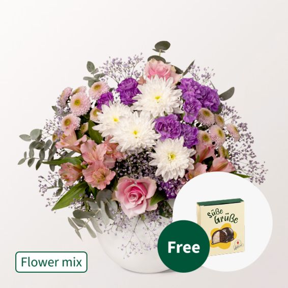 Inspiration für Blumenmischungen mit Halloween-Kugeln