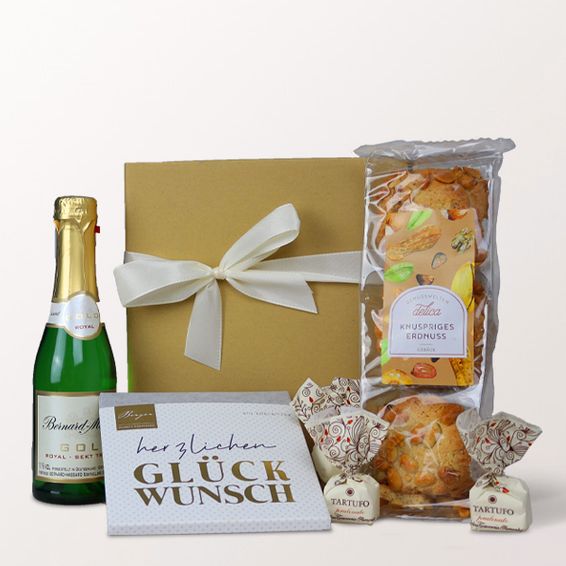 Geschenkbox mit Glückwünschen