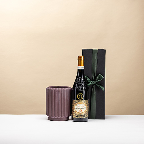 Dentelles Weinkühler – Wein mit Weinflasche in Geschenkbox