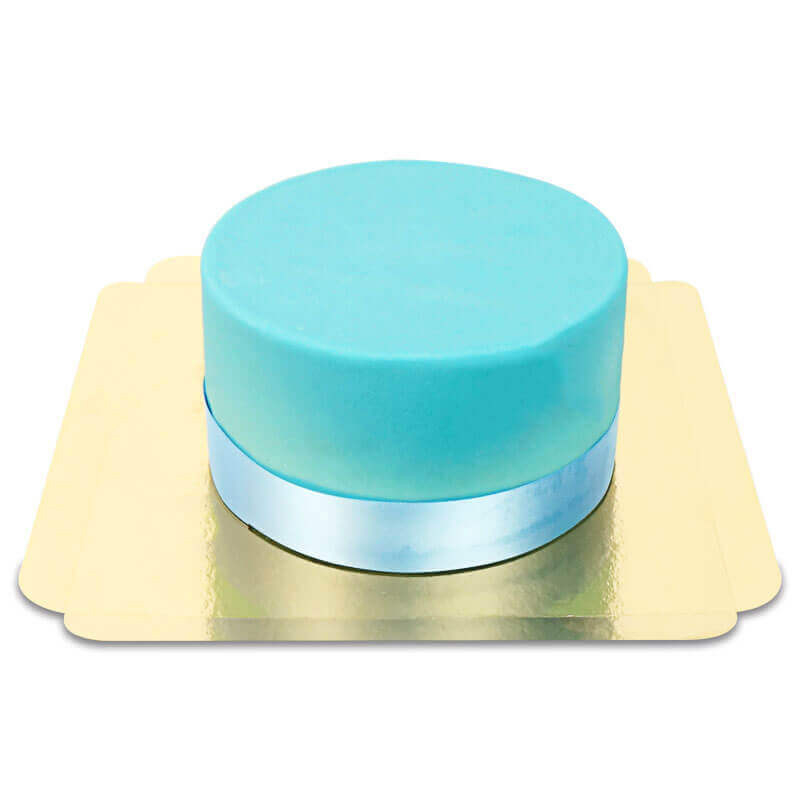 Blaue Deluxe-Torte mit Schleife (Medium (26 cm))