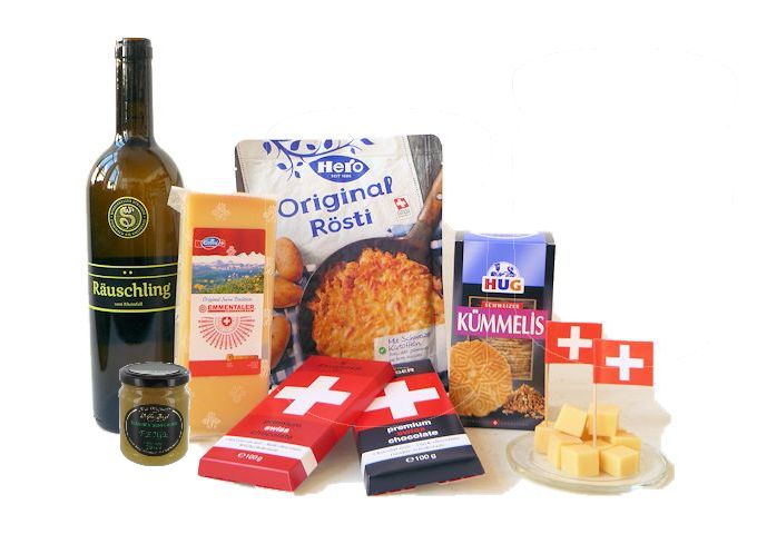 Schweizer Geschenkkorb mit Käse