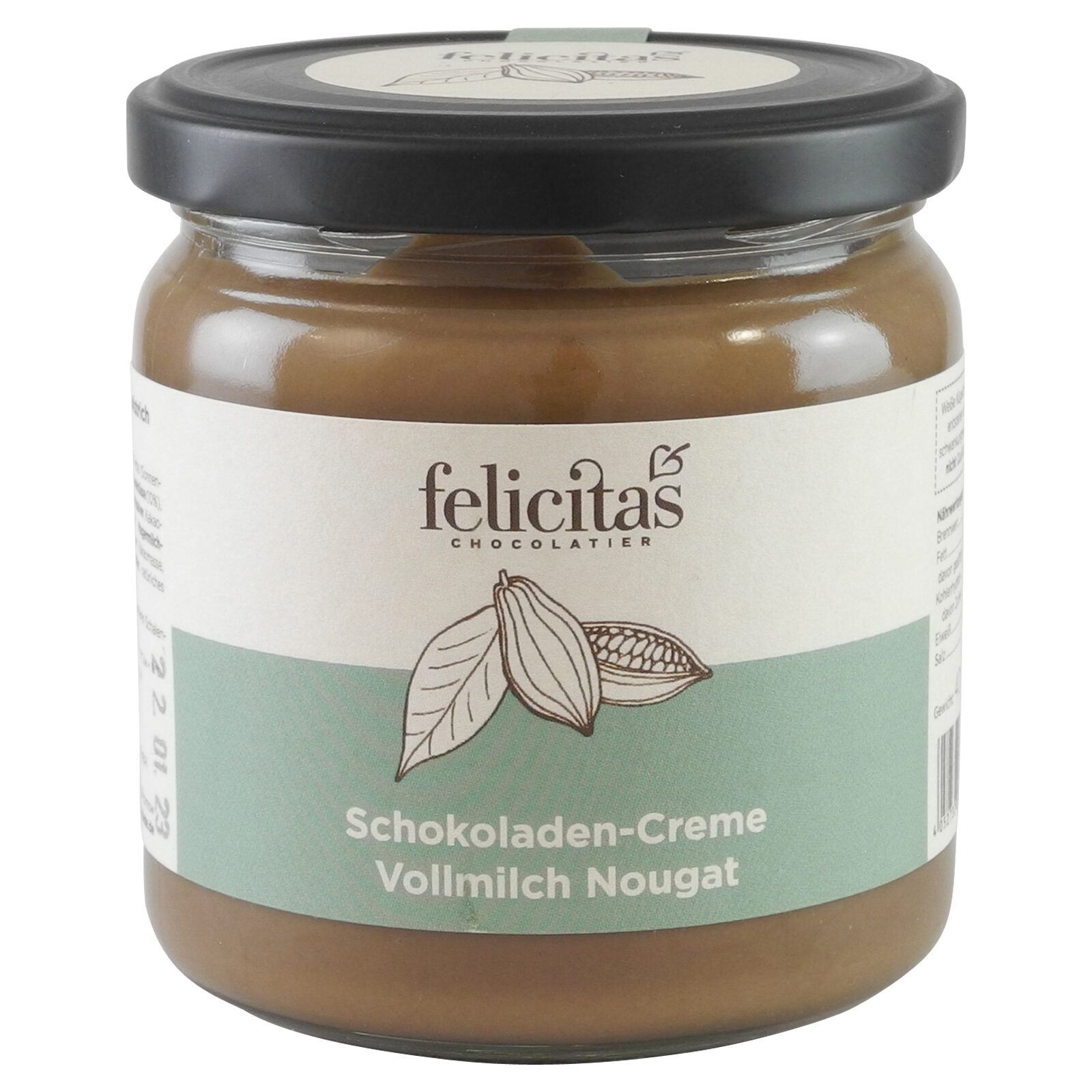 Vollmilch-Nougat-Schokoladencreme von Confiserie Felicitas (400 g)