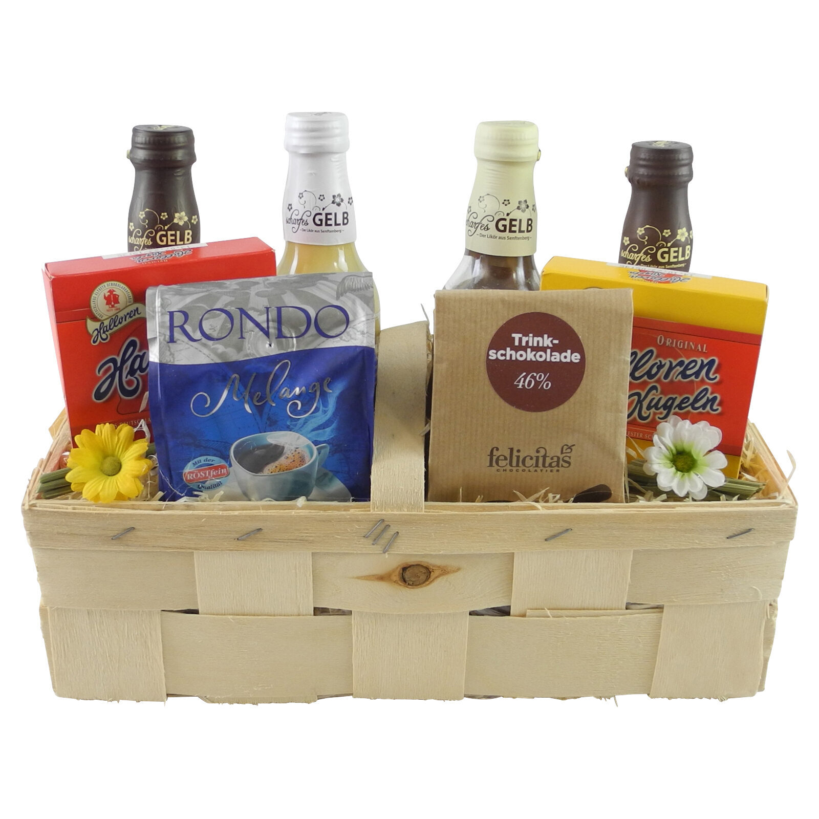 leuchtend gelb – kleiner Geschenkkorb