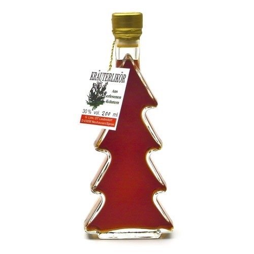 Spreeli Kräuterlikör im Weihnachtsbaum-Design (0,2 l / 30 % vol.)