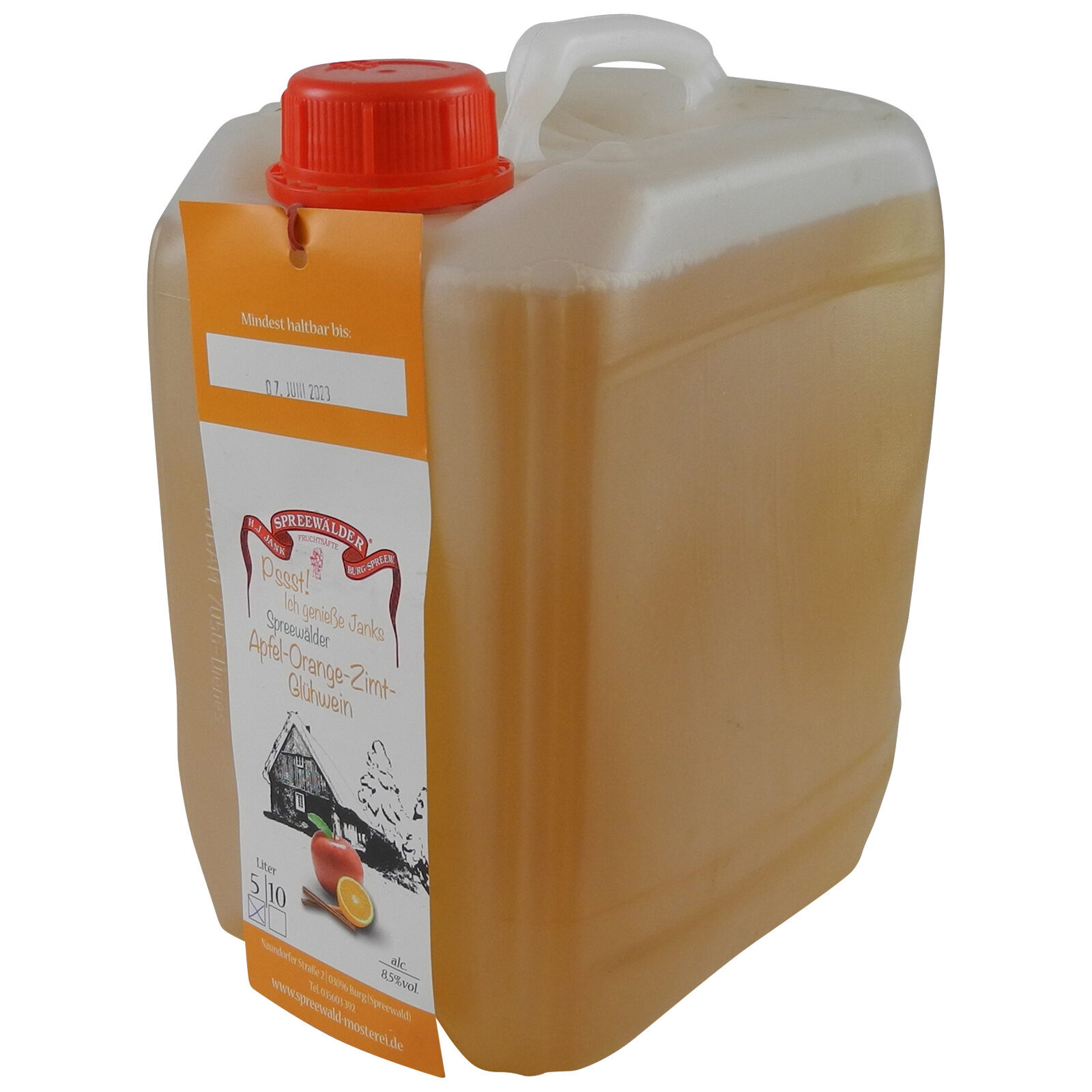 Janks Apfel-Orangen-Glühwein mit Zimt (10 l KANNE / 8,5 % vol)