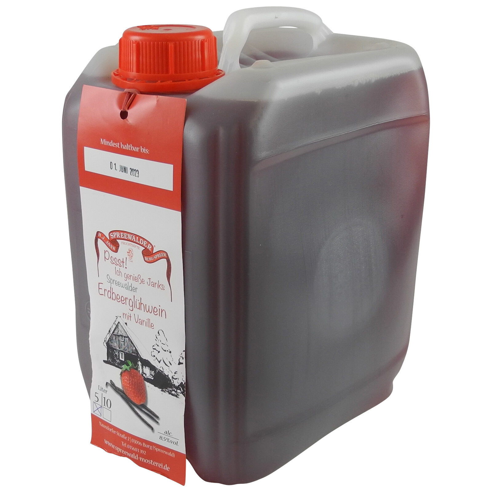 Janks Erdbeer-Glühwein mit Vanille (10-l-Kanister / 8,5 % vol)