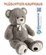 grauer Teddybär mit Schleife