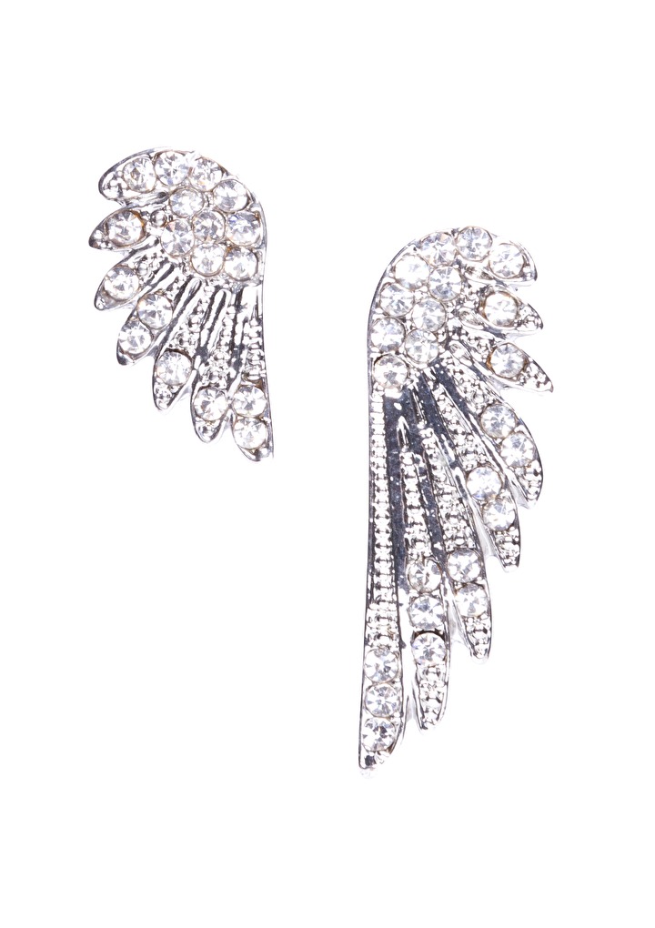 Wings of Vitality Statement Ohrringe in Silber