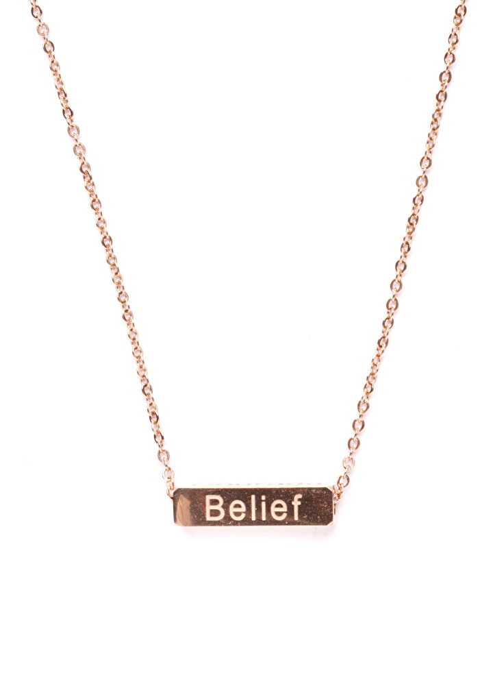 Bestätigung Bar Halskette Rose Gold