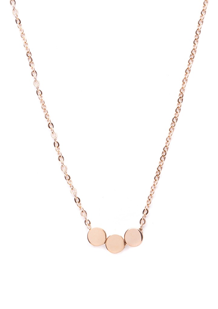 Drei Kreise Halskette Rose Gold