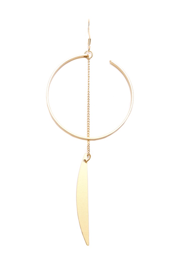 Hoop Single Ohrring Gold