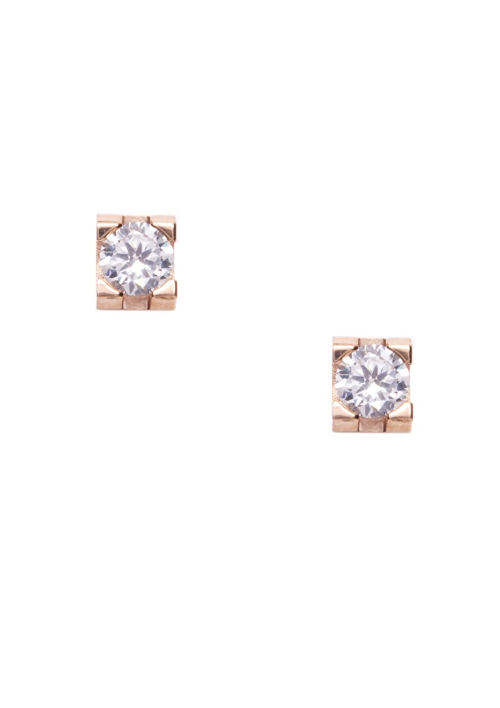 Quadratische Strass Ohrstecker