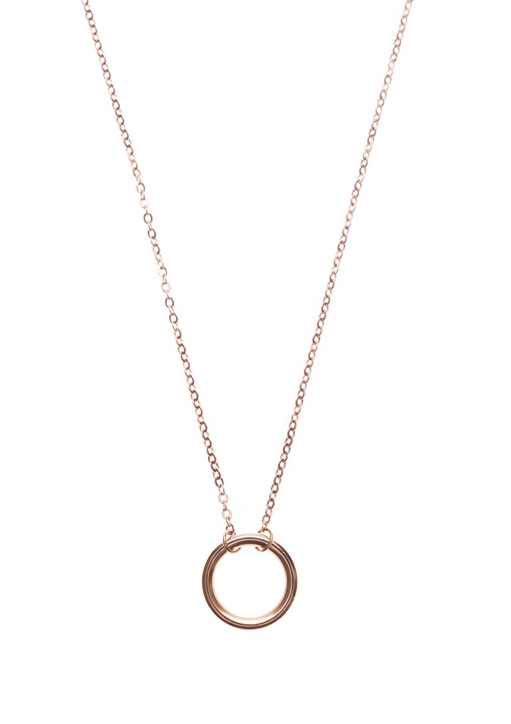 Perfekte Kreis Halskette Rose Gold