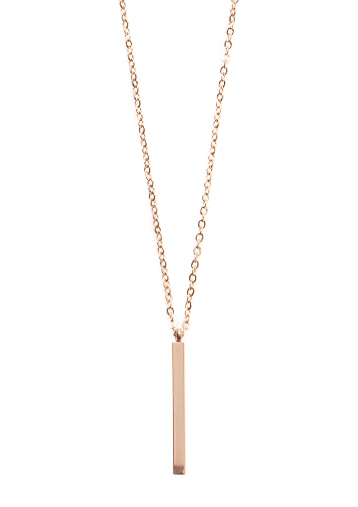 Bar Anhänger Halskette Rose Gold