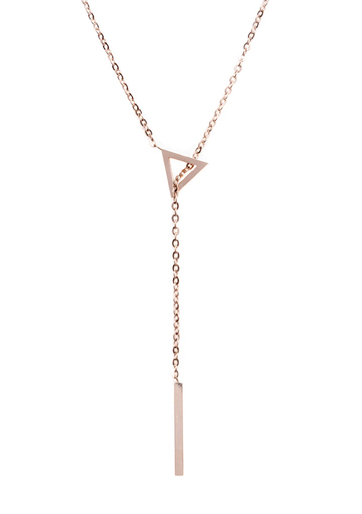 Geometrische Lariat Halskette