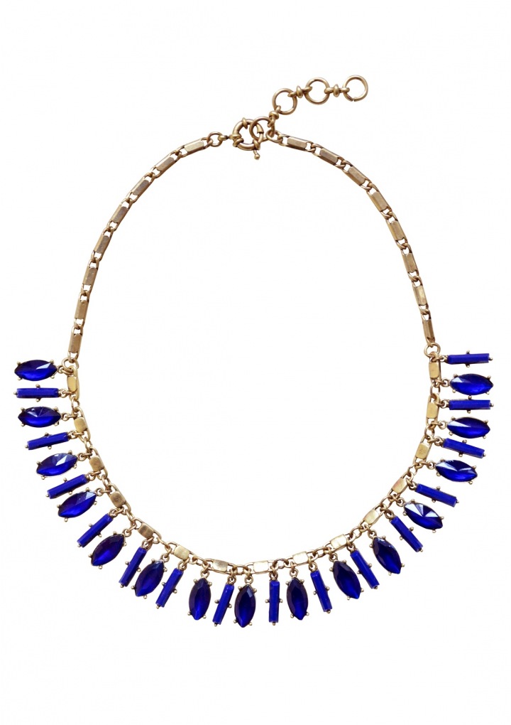 Royal Blue Jewels Statement Halskette