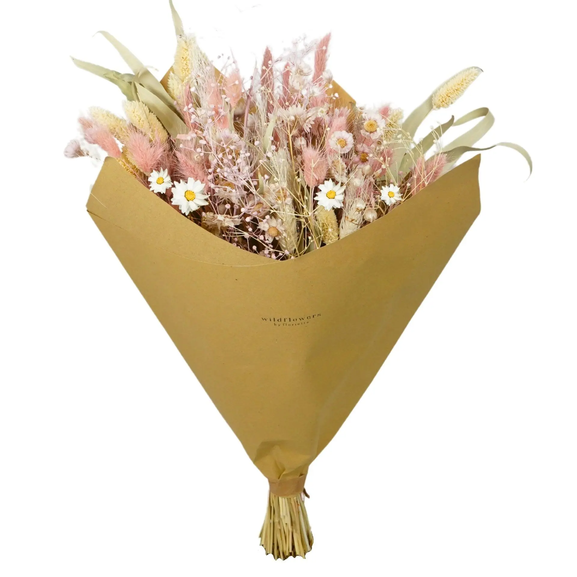 Rosafarbener Trockenblumenstrauß