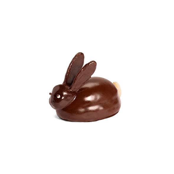 Hockender Hase dunkel