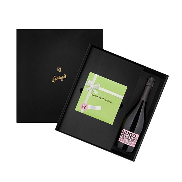 Geschenkset Luxemburgerli/Prosecco NUDO