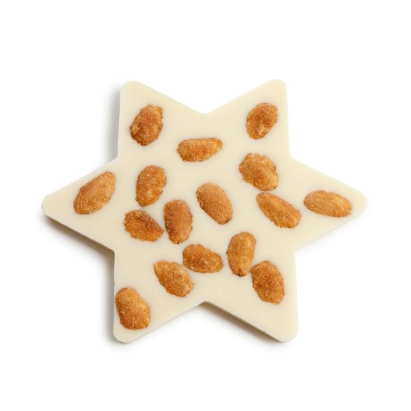 Sternförmiger Schokoriegel weiß 150 g