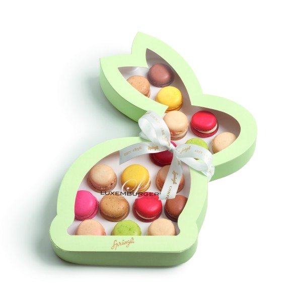 Luxemburgerli Hasen-Geschenkbox, 18 Stück