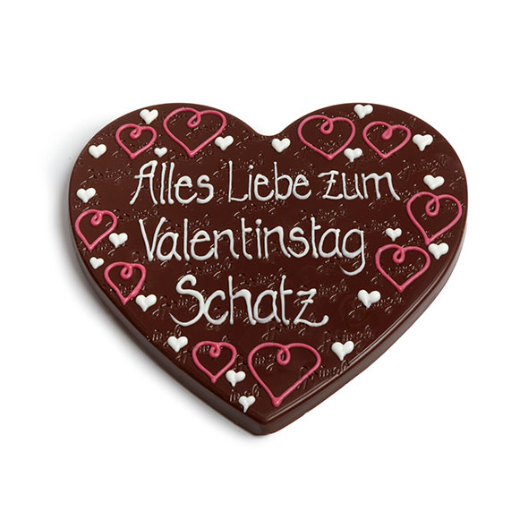 myValentin Herz aus dunkler Schokolade