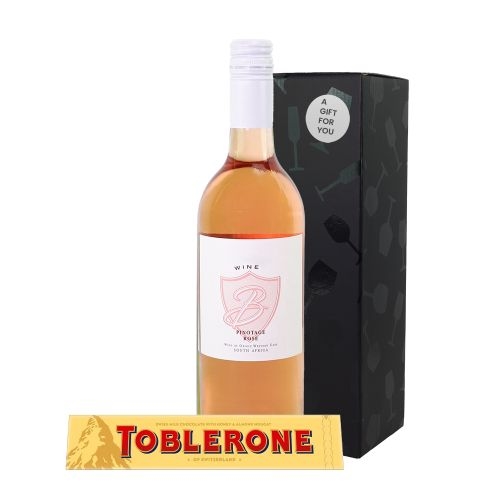 Geschenkkorb mit Roséwein