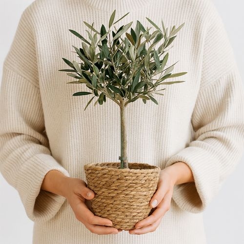 Olivenbaum 50 cm + gratis Korb