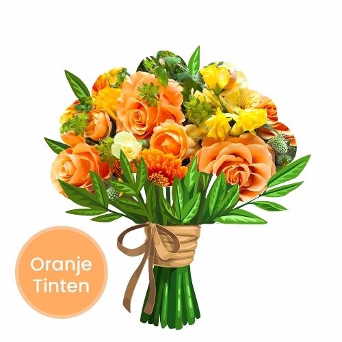 Orange and Yellow Surprise Bouquet (Small)